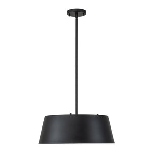 Farmhouze Light-5-Light Scandinavia Matte Black Drum Pendant Light-Pendant-Black-