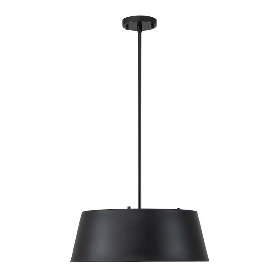 Farmhouze Light-5-Light Scandinavia Matte Black Drum Pendant Light-Pendant-Black-