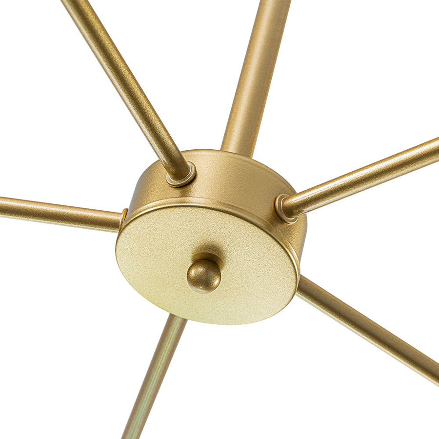 Farmhouze Light - 5 - Light Swirled Glass Globe Bubble Round Sputnik Chandelier - Chandelier - Clear Glass - 