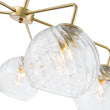 Load image into Gallery viewer, Farmhouze Light - 5 - Light Swirled Glass Globe Bubble Round Sputnik Chandelier - Chandelier - Clear Glass - 
