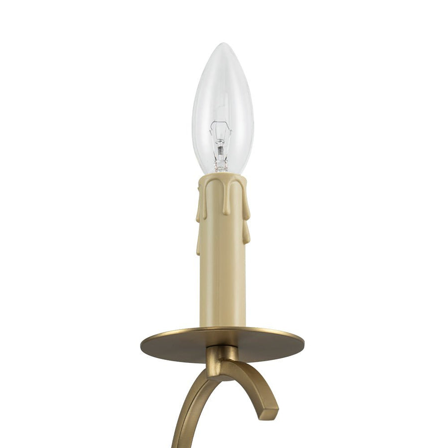 Farmhouze Light - 5 - Light Vintage Elegant Simple Candle Style Chandelier - Chandelier - Brass - 