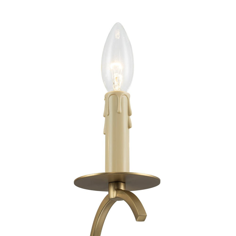 Farmhouze Light - 5 - Light Vintage Elegant Simple Candle Style Chandelier - Chandelier - Brass - 