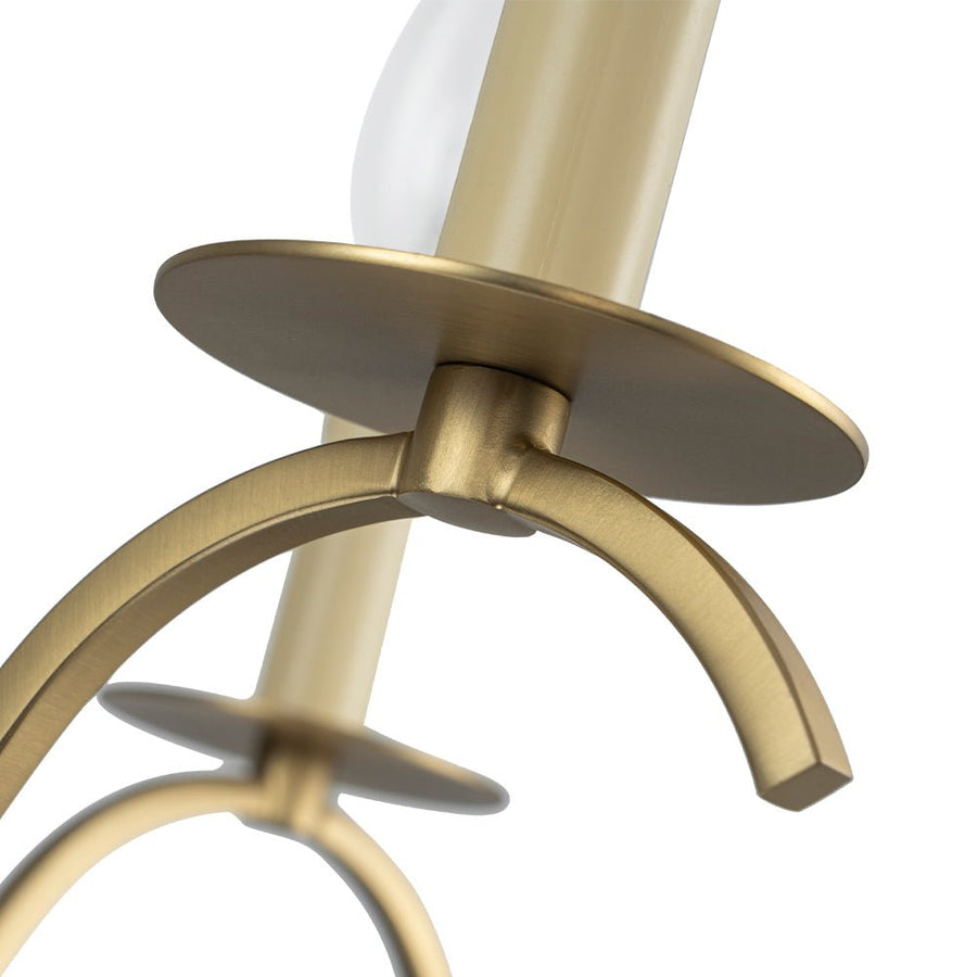 Farmhouze Light - 5 - Light Vintage Elegant Simple Candle Style Chandelier - Chandelier - Brass - 