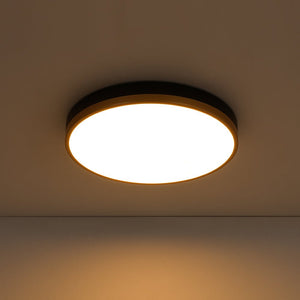 Farmhouze Light - 5CCT Modern Dimmable LED Round Flush Mount Ceiling Light - Ceiling Light - Black - 