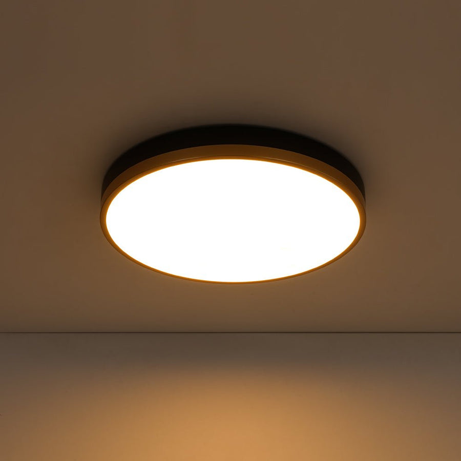Farmhouze Light - 5CCT Modern Dimmable LED Round Flush Mount Ceiling Light - Ceiling Light - Black - 