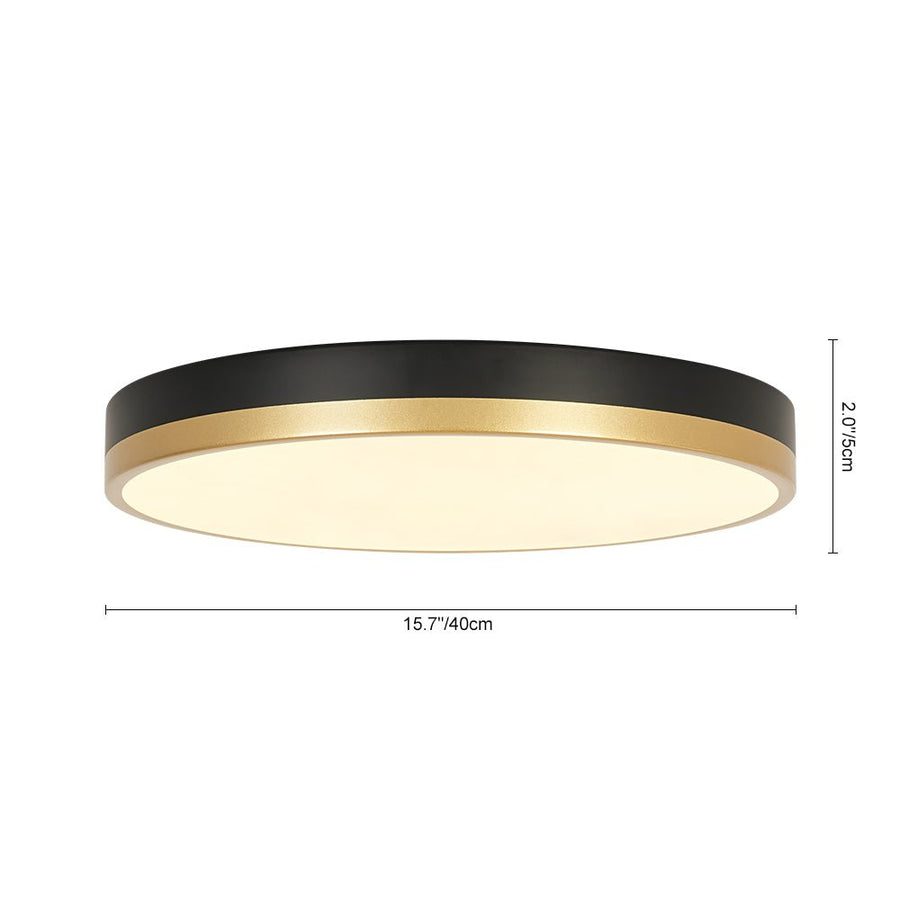 Farmhouze Light - 5CCT Modern Dimmable LED Round Flush Mount Ceiling Light - Ceiling Light - Black - 