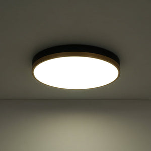 Farmhouze Light - 5CCT Modern Dimmable LED Round Flush Mount Ceiling Light - Ceiling Light - Black - 