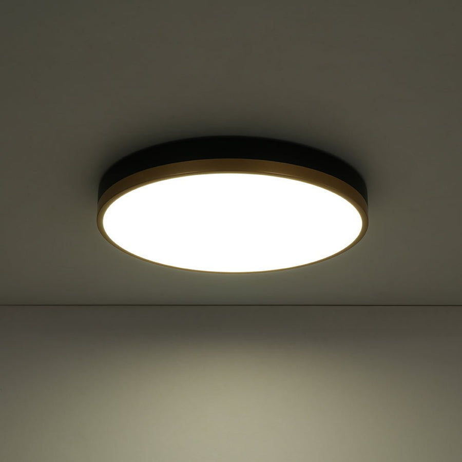 Farmhouze Light - 5CCT Modern Dimmable LED Round Flush Mount Ceiling Light - Ceiling Light - Black - 