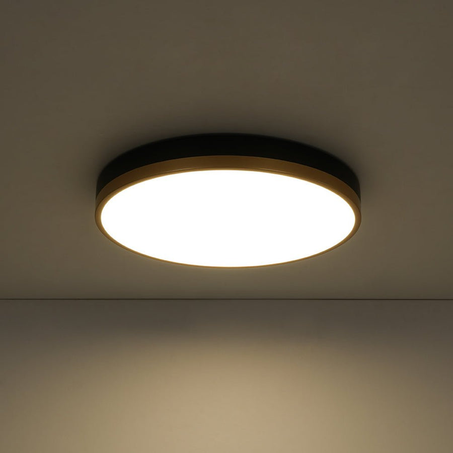Farmhouze Light - 5CCT Modern Dimmable LED Round Flush Mount Ceiling Light - Ceiling Light - Black - 