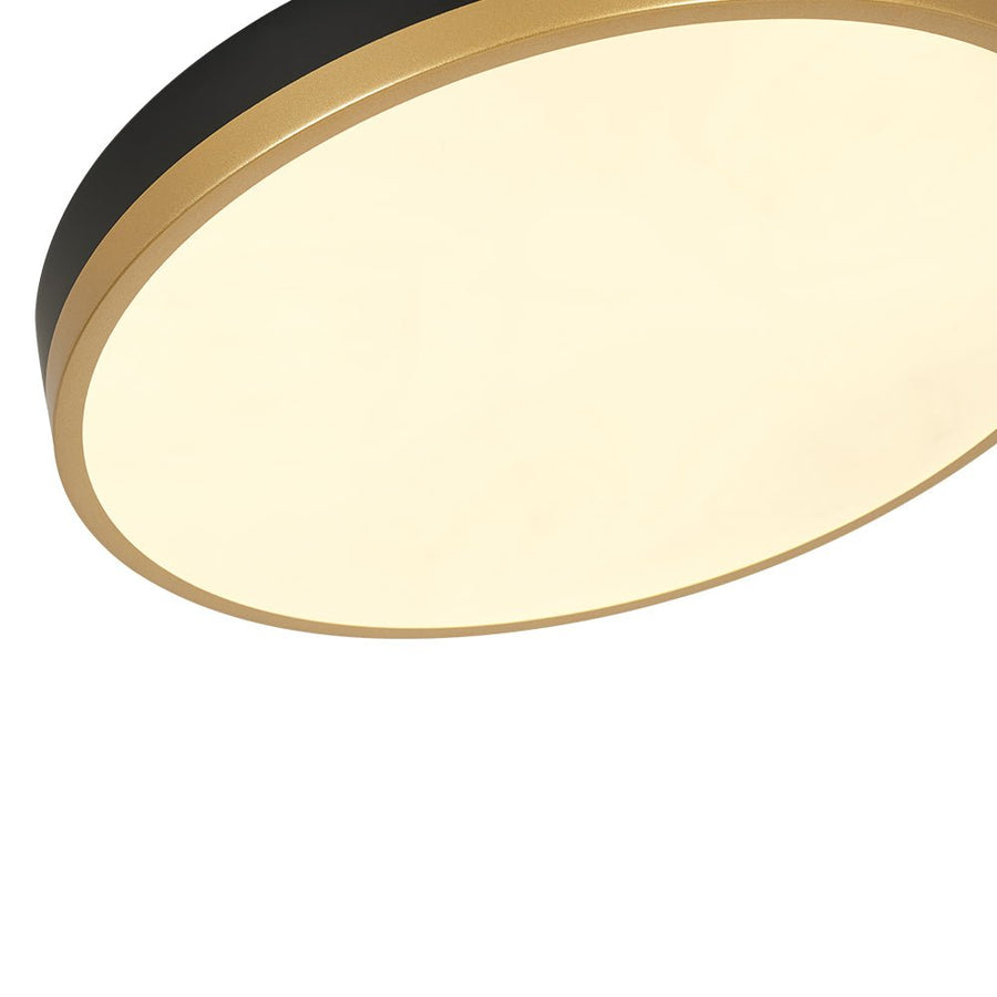 Farmhouze Light - 5CCT Modern Dimmable LED Round Flush Mount Ceiling Light - Ceiling Light - Black - 