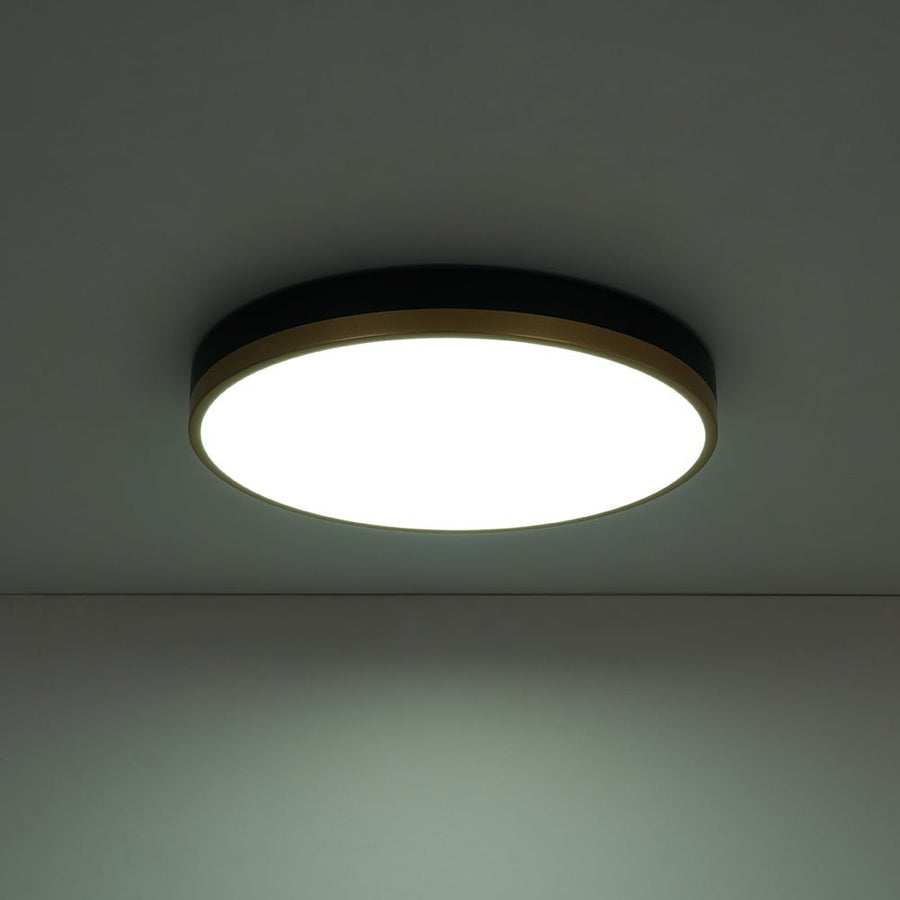 Farmhouze Light - 5CCT Modern Dimmable LED Round Flush Mount Ceiling Light - Ceiling Light - Black - 