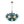 Load image into Gallery viewer, Farmhouze Light - 6 - Light Dimmable Cluster Glass Globe Blue Bubble Chandelier - Chandelier - Gradual Blue - 
