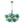 Load image into Gallery viewer, Farmhouze Light - 6 - Light Dimmable Cluster Glass Globe Green Bubble Chandelier - Chandelier - Black + Brass - 
