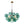 Load image into Gallery viewer, Farmhouze Light - 6 - Light Dimmable Cluster Glass Globe Green Bubble Chandelier - Chandelier - Black + Brass - 
