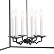 Load image into Gallery viewer, Farmhouze Light-6-Light Farmhouse Black Candle Style Metal Lantern Pendant-Chandelier-21.7 in-
