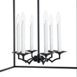 Load image into Gallery viewer, Farmhouze Light-6-Light Farmhouse Black Candle Style Metal Lantern Pendant-Chandelier-21.7 in-
