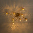 Load image into Gallery viewer, Farmhouze Light-8-Light Sputnik Artisan Water Glass Oval Globe Brass Semi Flush-Ceiling Light-43.3 in-
