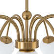 Load image into Gallery viewer, Farmhouze Light-9-Light Frosted Glass Glass Brass Round Sputnik Semi Flush Mount-Chandelier-Brass-
