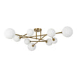 Load image into Gallery viewer, Farmhouze Light - 9 - Light Sputnik Glass Globe Semi Flush Ceiling Light - Ceiling Light - Brass - 
