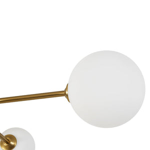 Farmhouze Light - 9 - Light Sputnik Glass Globe Semi Flush Ceiling Light - Ceiling Light - Brass - 