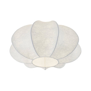 Farmhouze Light - Ambient Round Cage White Silk Flush Mount Light - Ceiling Light - 19 in - 