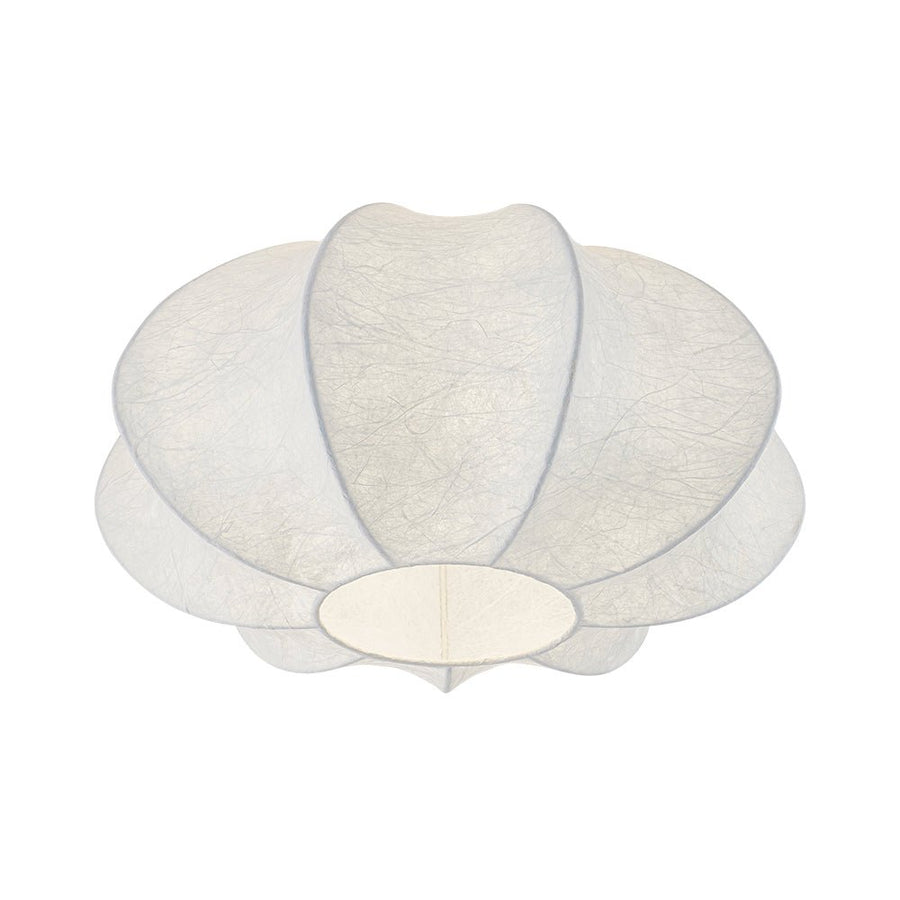 Farmhouze Light - Ambient Round Cage White Silk Flush Mount Light - Ceiling Light - 19 in - 