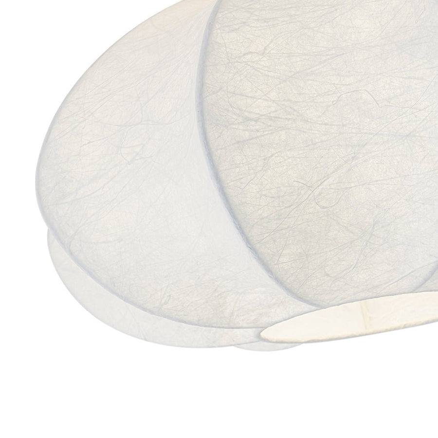 Farmhouze Light - Ambient Round Cage White Silk Flush Mount Light - Ceiling Light - 19 in - 