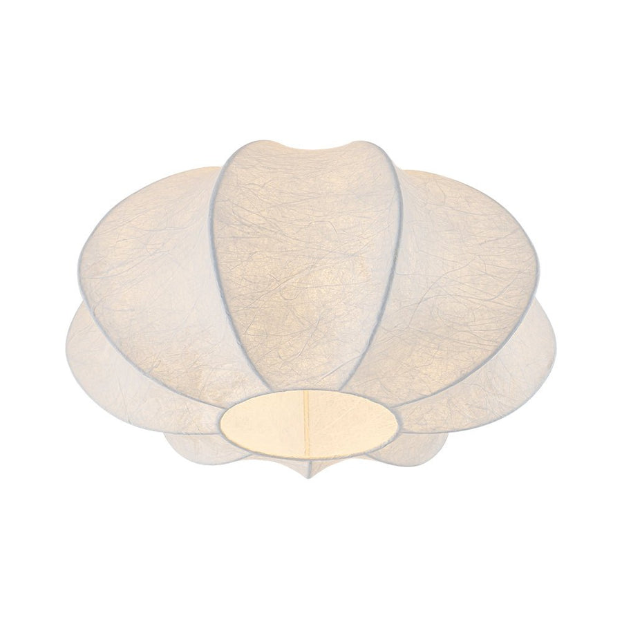Farmhouze Light - Ambient Round Cage White Silk Flush Mount Light - Ceiling Light - 19 in - 