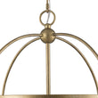 Load image into Gallery viewer, Farmhouze Light - Antique Gold 4 - Light Fabric Drum Cage Chandelier - Chandelier - Gold - 
