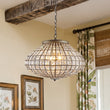 Load image into Gallery viewer, Farmhouze Light-Antique Luxe Bronze Faceted Crystal Orb Cage Chandelier-Chandelier-20.5 in W * 15.0 in H-
