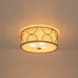 Load image into Gallery viewer, Farmhouze Light-Antique Round White Fabric Drum Lantern Ceiling Light-Ceiling Light-16 in-
