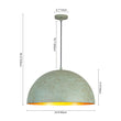 Load image into Gallery viewer, Farmhouze Light - Antiqued Teal Patina Oversized Dome Pendant with Gold Distressing - Chandelier - 23.6 in - 
