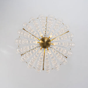 Farmhouze Light - Art Deco Glam Cascading Swirled Glass Bubble Chandelier - Chandelier - 23.6 in - 