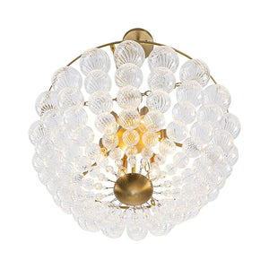 Farmhouze Light - Art Deco Glam Cascading Swirled Glass Bubble Chandelier - Chandelier - 23.6 in - 