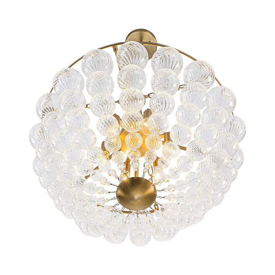 Farmhouze Light - Art Deco Glam Cascading Swirled Glass Bubble Chandelier - Chandelier - 23.6 in - 