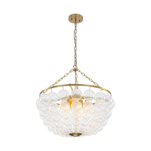 Farmhouze Light - Art Deco Glam Cascading Swirled Glass Bubble Chandelier - Chandelier - 23.6 in - 