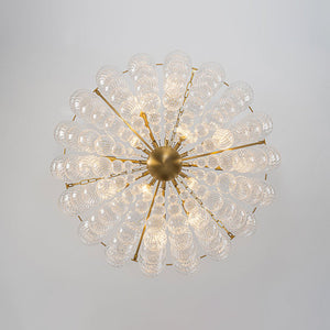 Farmhouze Light - Art Deco Glam Cascading Swirled Glass Bubble Chandelier - Chandelier - 31.5 in - 