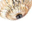Load image into Gallery viewer, Farmhouze Light-Art Deco Honey Amber Glass Floral Cage Semi Flush Mount-Ceiling Light-11.8 in-
