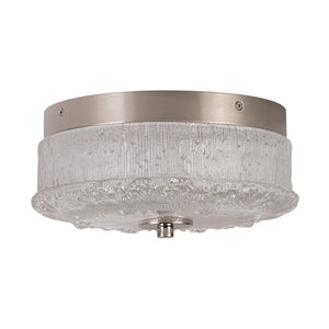 Farmhouze Light - Baroque Chrome Ice Textured Glass LED Flush Mount - Ceiling Light - Chrome - 