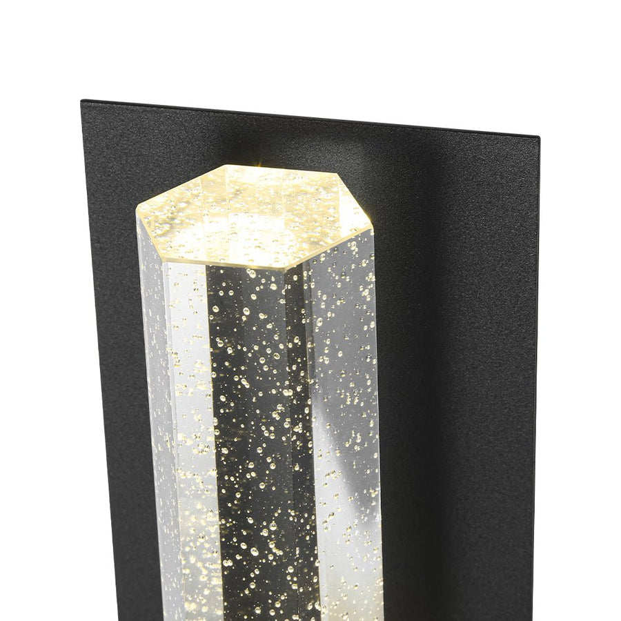 Farmhouze Light - Black Seeded Crystal Linear Dimmable LED Wall Sconce - Wall Sconce - Black - 
