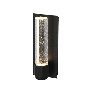 Farmhouze Light - Black Seeded Crystal Linear Dimmable LED Wall Sconce - Wall Sconce - Black - 