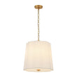 Load image into Gallery viewer, Farmhouze Light-Bohemian 3-Light Round Fabric Pleated Drum Lantern Pendant-Chandelier-16 in-
