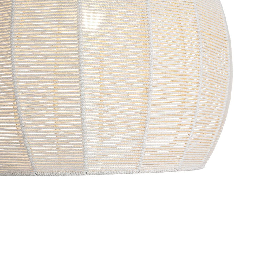 Bohemian Beige Woven String Orb Cage Semi Flush Mount Farmhouze Light