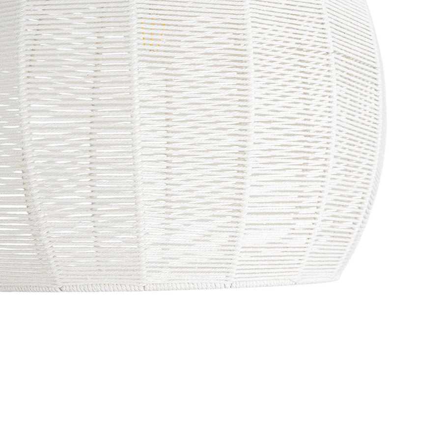Bohemian Beige Woven String Orb Cage Semi Flush Mount Farmhouze Light