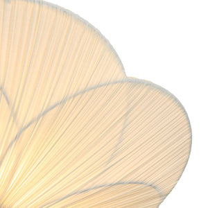 Farmhouze Light - Bohemian Round Ribbed Ivory Fabric Bloom Semi Flush Light - Ceiling Light - Ivory - 