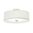 Load image into Gallery viewer, Farmhouze Light - Bohemian Tiered Fabric Drum Cage Semi Flush Mount Light - Ceiling Light - 2 - Tier/Nickel - 

