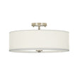 Load image into Gallery viewer, Farmhouze Light - Bohemian Tiered Fabric Drum Cage Semi Flush Mount Light - Ceiling Light - 2 - Tier/Nickel - 
