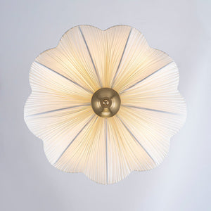 Farmhouze Light - Bohemian White Fabric Round Scalloped Cage Pendant - Chandelier - Ivory - 