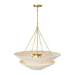 Load image into Gallery viewer, Farmhouze Light - Boho Bleached String Tiered Round Tapered Cage Pendant - Chandelier - White - 
