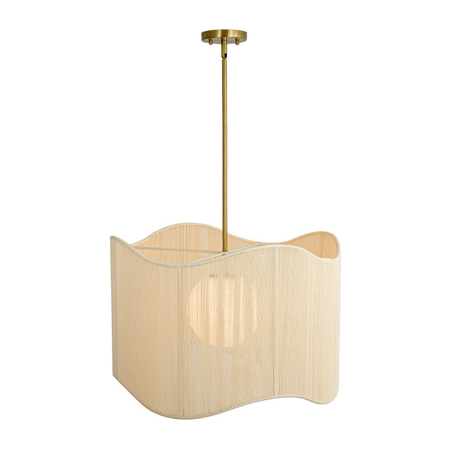 Boho Bleached Rope String Tiered Drum Pendant Light | Farmhouze Light